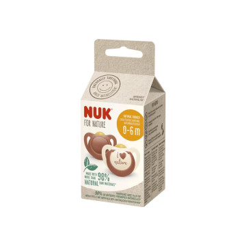 Latexové šidítko NUK For Nature 0-6m 2 ks červená