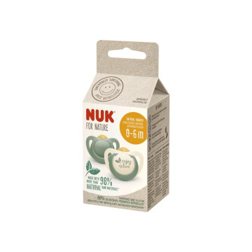 Latexové šidítko NUK For Nature 0-6m 2 ks zelená