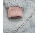Luxusní dětský zimní overal New Baby Teddy bear šedo růžový Luxusní dětský zimní overal New Baby Teddy bear šedo růžový
