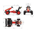 Dětská šlapací motokára Go-kart Milly Mally Rocket červená Dětská šlapací motokára Go-kart Milly Mally Rocket červená