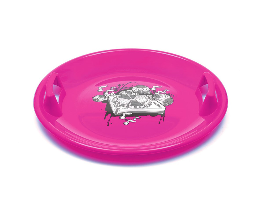 Sáňkovací talíř Baby Mix 60 cm MUSIC růžový Sáňkovací talíř Baby Mix 60 cm MUSIC růžový