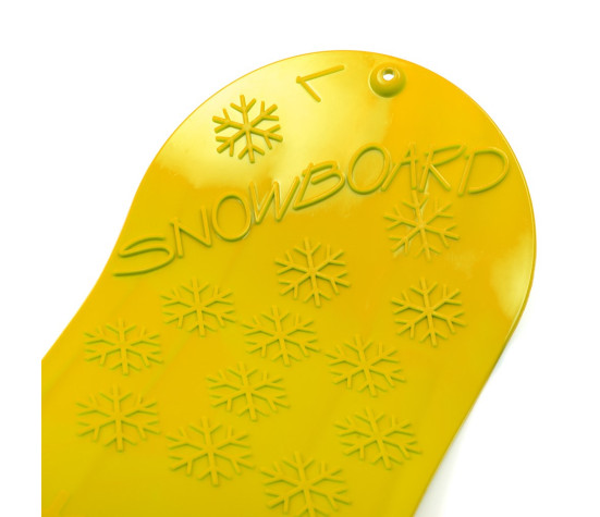 Dětský kluzák na sníh Baby Mix SNOWBOARD 72 cm žlutý