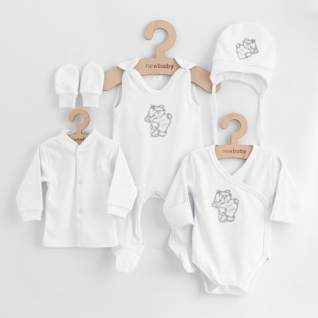 5-dílná kojenecká soupravička do porodnice New Baby Classic bílá