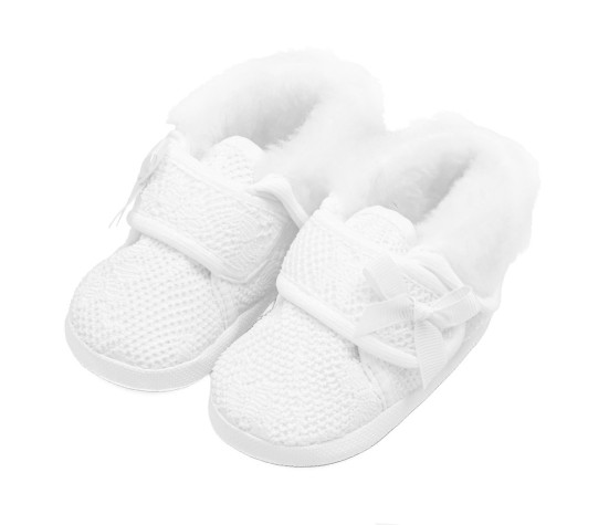 Kojenecké zimní capáčky ke křtu New Baby 3-6 m holka