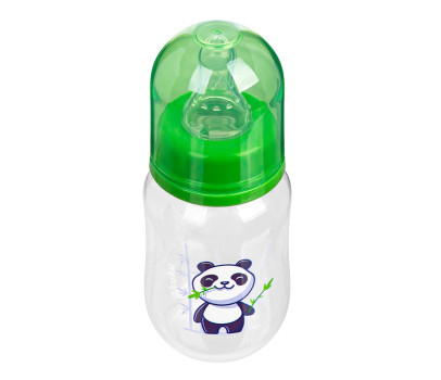 Láhev s obrázkem Akuku 125 ml panda zelená