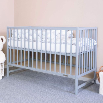 Dětská postýlka New Baby BASIC šedá