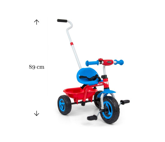 Dětská tříkolka Milly Mally Boby TURBO Cool Red