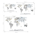 Samolepka na zeď Mapa S šedá
