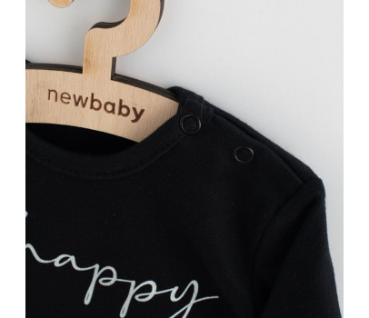 Kojenecké bavlněné body s dlouhým rukávem New Baby Be Happy