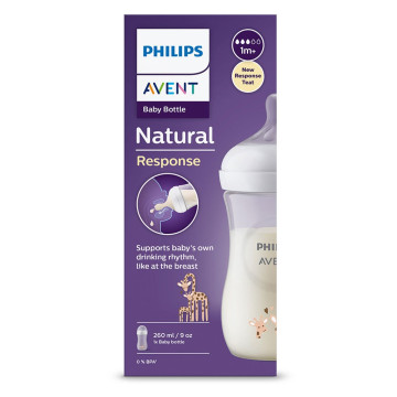 Láhev Avent Natural Response 260 ml +1m žirafa