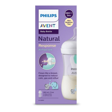 Láhev Avent Natural Response s ventilem Air Free 260 ml +1m slon