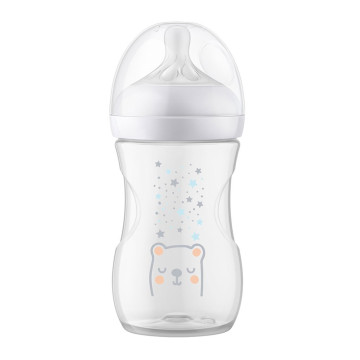 Láhev Avent Natural Response s ventilem Air Free 260 ml +1m medvěd