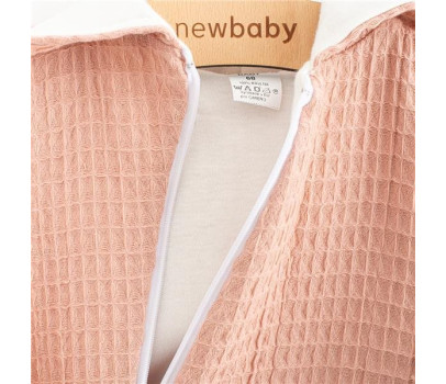 Kojenecký mušelínový overal s kapucí New Baby Comfort clothes růžová