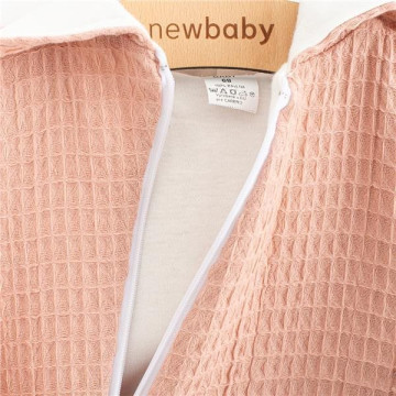 Kojenecký mušelínový overal s kapucí New Baby Comfort clothes růžová