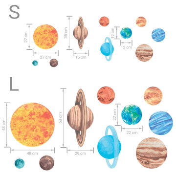 Samolepka na zeď Sluneční soustava L
