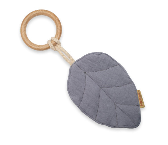 Kousátko s listy pro děti New Baby Leaf grey