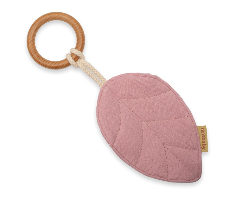 Kousátko s listy pro děti New Baby Leaf pink