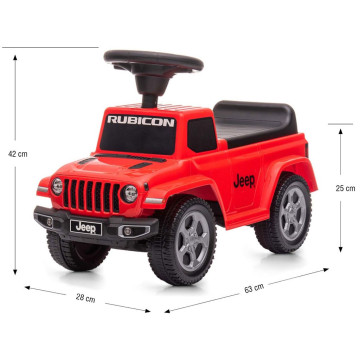 Odrážedlo Jeep Rubicon Gladiator Milly Mally červené