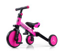 Dětská tříkolka 4v1 Milly Mally Optimus Plus s vodící tyčí pink, Růžová Dětská tříkolka 4v1 Milly Mally Optimus Plus s vodící tyčí pink, Růžová