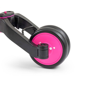 Dětská tříkolka 4v1 Milly Mally Optimus Plus s vodící tyčí pink, Růžová