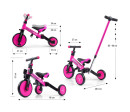 Dětská tříkolka 4v1 Milly Mally Optimus Plus s vodící tyčí pink, Růžová Dětská tříkolka 4v1 Milly Mally Optimus Plus s vodící tyčí pink, Růžová