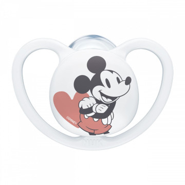 Šidítko Space NUK 6-18m Disney Mickey Mouse bílá