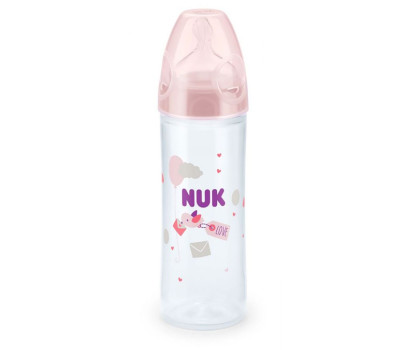 Kojenecká láhev NUK LOVE 250 ml, 6-18 m růžová