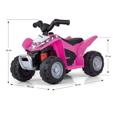 Elektrická čtyřkolka Milly Mally Honda ATV růžová