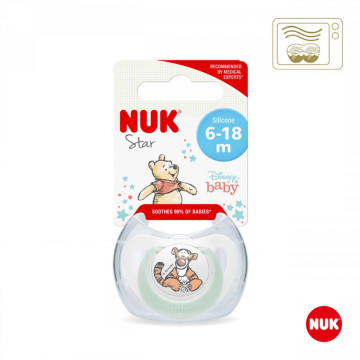 Šidítko NUK Star Disney Medvídek 6-18m zelené