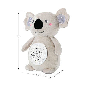 Plyšový usínáček koala s projektorem Milly Mally, Šedá
