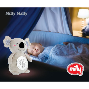 Plyšový usínáček koala s projektorem Milly Mally, Šedá