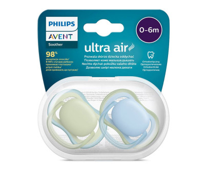 Šidítko Avent Ultra air Neutral 2ks 0- 6 m kluk