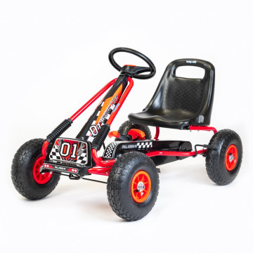 Dětská šlapací motokára Go-kart Baby Mix Razor červená, Červená