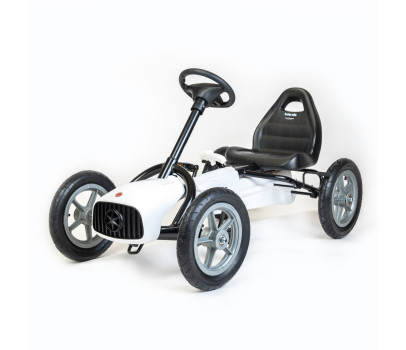 Dětská šlapací motokára Go-kart Baby Mix Buggy bílá