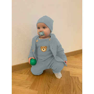 Kojenecká bavlněná čepička New Baby Luxury clothing šedá