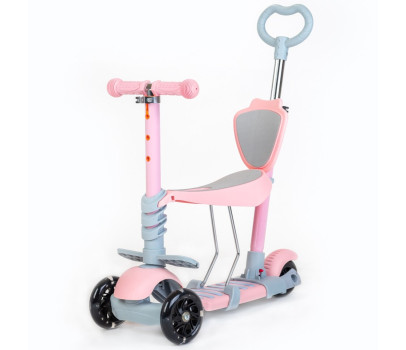 Dětská tříkolová koloběžka 3v1 Baby Mix Multi růžová