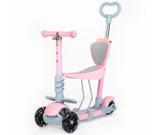 Dětská tříkolová koloběžka 3v1 Baby Mix Multi růžová