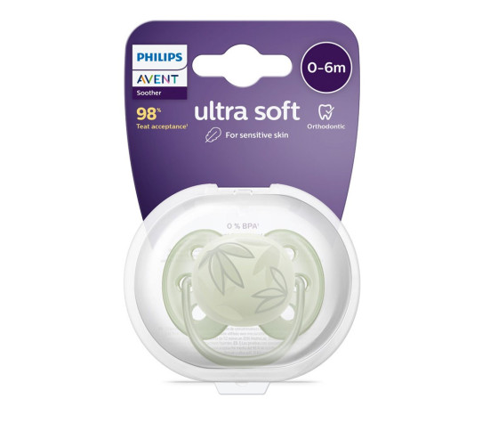 Šidítko Avent Ultrasoft Premium 0-6 m lístky