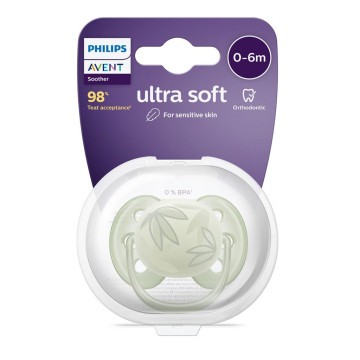 Šidítko Avent Ultrasoft Premium 0-6 m lístky