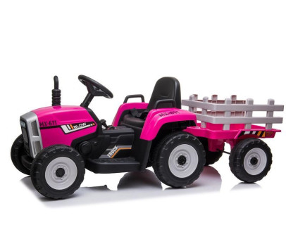 Elektrický traktor Baby Mix Erick růžový