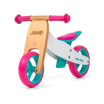 Dětské multifunkční odrážedlo kolo 2v1 Milly Mally JAKE Classic Candy, Růžová
