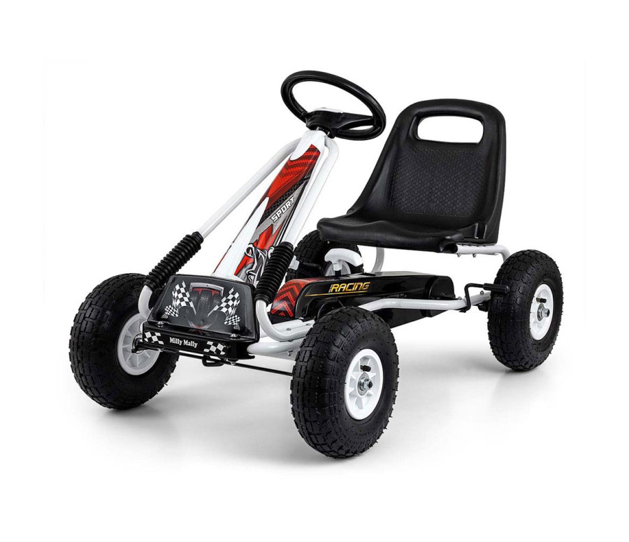 Dětská šlapací motokára Go-kart Milly Mally Thor bílá Dětská šlapací motokára Go-kart Milly Mally Thor bílá