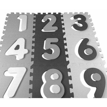 Pěnové puzzle podložka ohrádka Milly Mally Jolly 3x3 Digits Grey