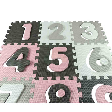 Pěnové puzzle podložka ohrádka Milly Mally Jolly 3x3 Digits Pink Grey