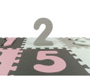 Pěnové puzzle podložka ohrádka Milly Mally Jolly 3x3 Digits Pink Grey