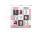 Pěnové puzzle podložka ohrádka Milly Mally Jolly 3x3 Digits Pink Grey