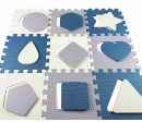 Pěnové puzzle podložka ohrádka Milly Mally Jolly 3x3 Shapes Blue