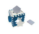 Pěnové puzzle podložka ohrádka Milly Mally Jolly 3x3 Shapes Blue