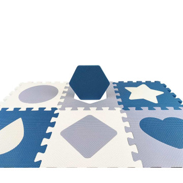 Pěnové puzzle podložka ohrádka Milly Mally Jolly 3x3 Shapes Blue