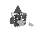 Pěnové puzzle podložka ohrádka Milly Mally Jolly 3x3 Shapes Grey